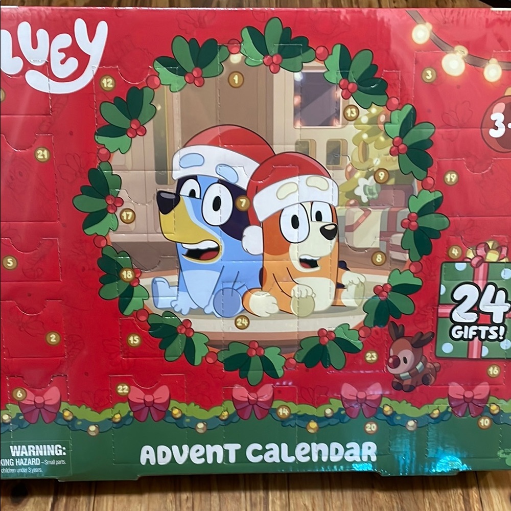 Bluey Advent Calendar - Holiday Wreath Design